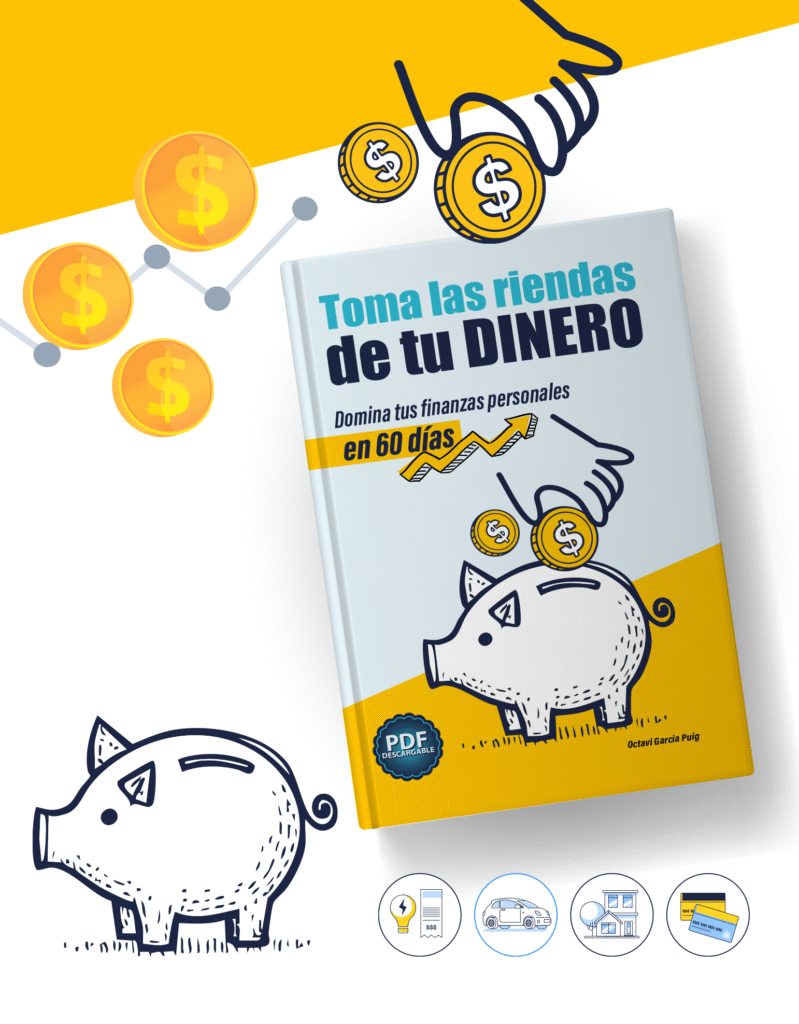 Portada de libro de finanzas personales Toma las riendas de tu dinero, diseño de portada para Amazon KDP