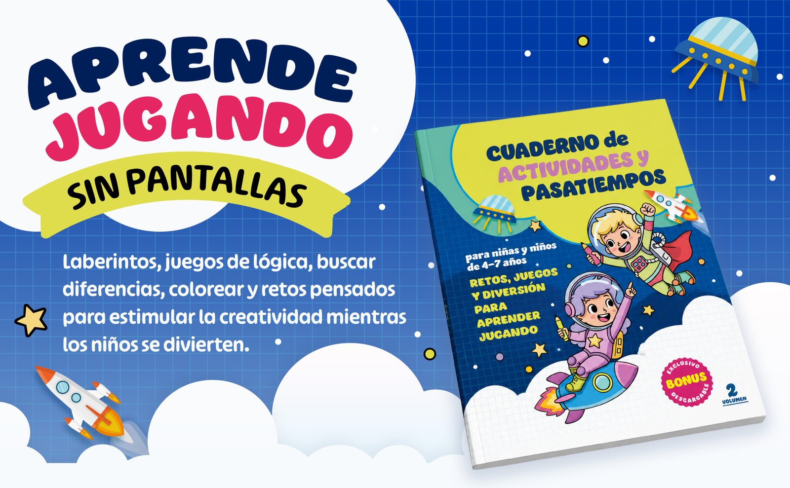 Segundo volumen de Cuaderno de Actividades y Pasatiempos